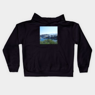 Summer Sunset In Crete sightseeing trip photography from city scape Crete Greece summer Kids Hoodie